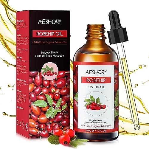 AESHORY Aceite de Rosa Mosqueta Puro 50ML, Aceite 100%...